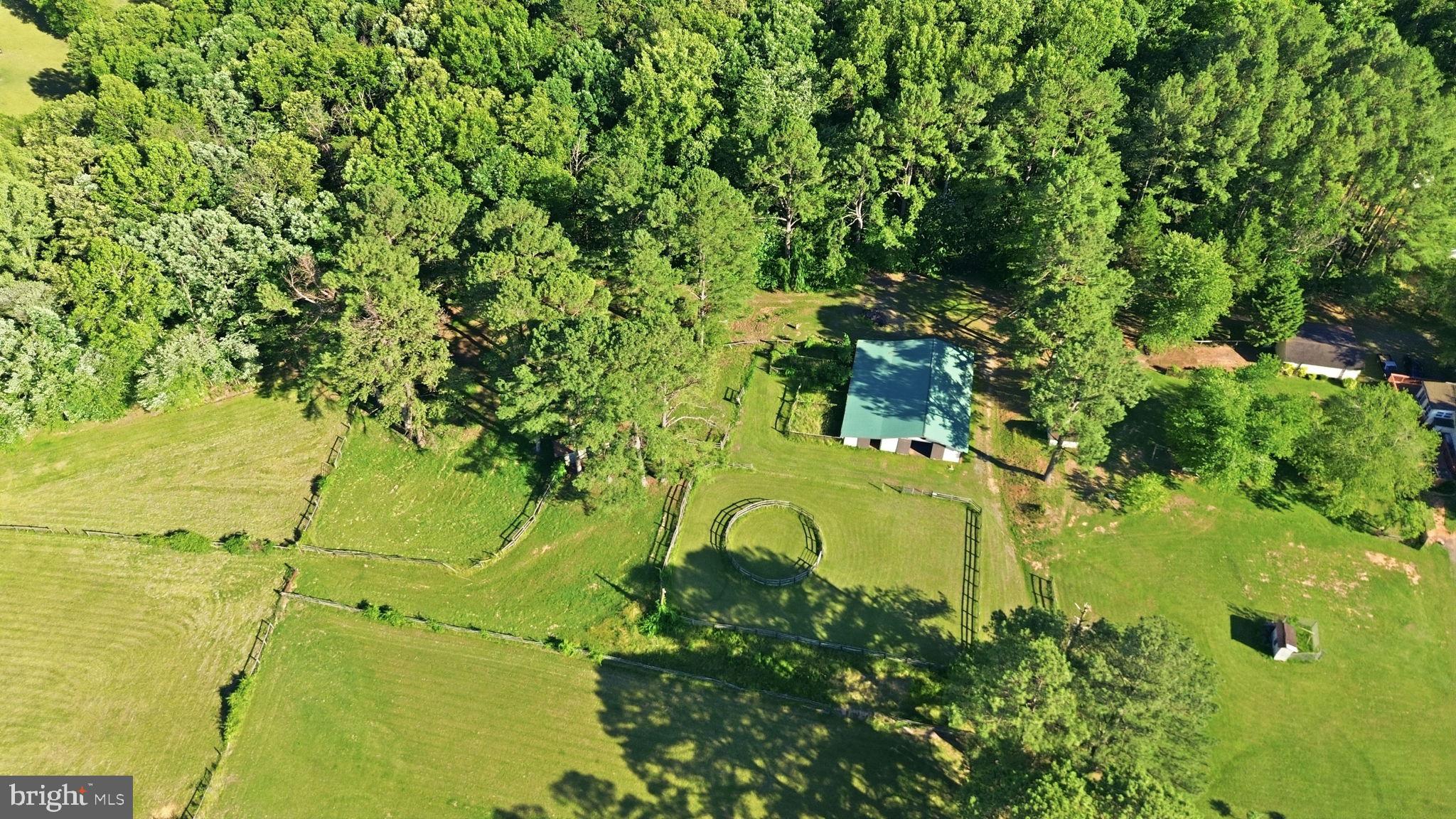 9337 Everona Road Unionville, VA 22567 - Photo 40 of 46 Stable with lower pasture half covered w/trees.