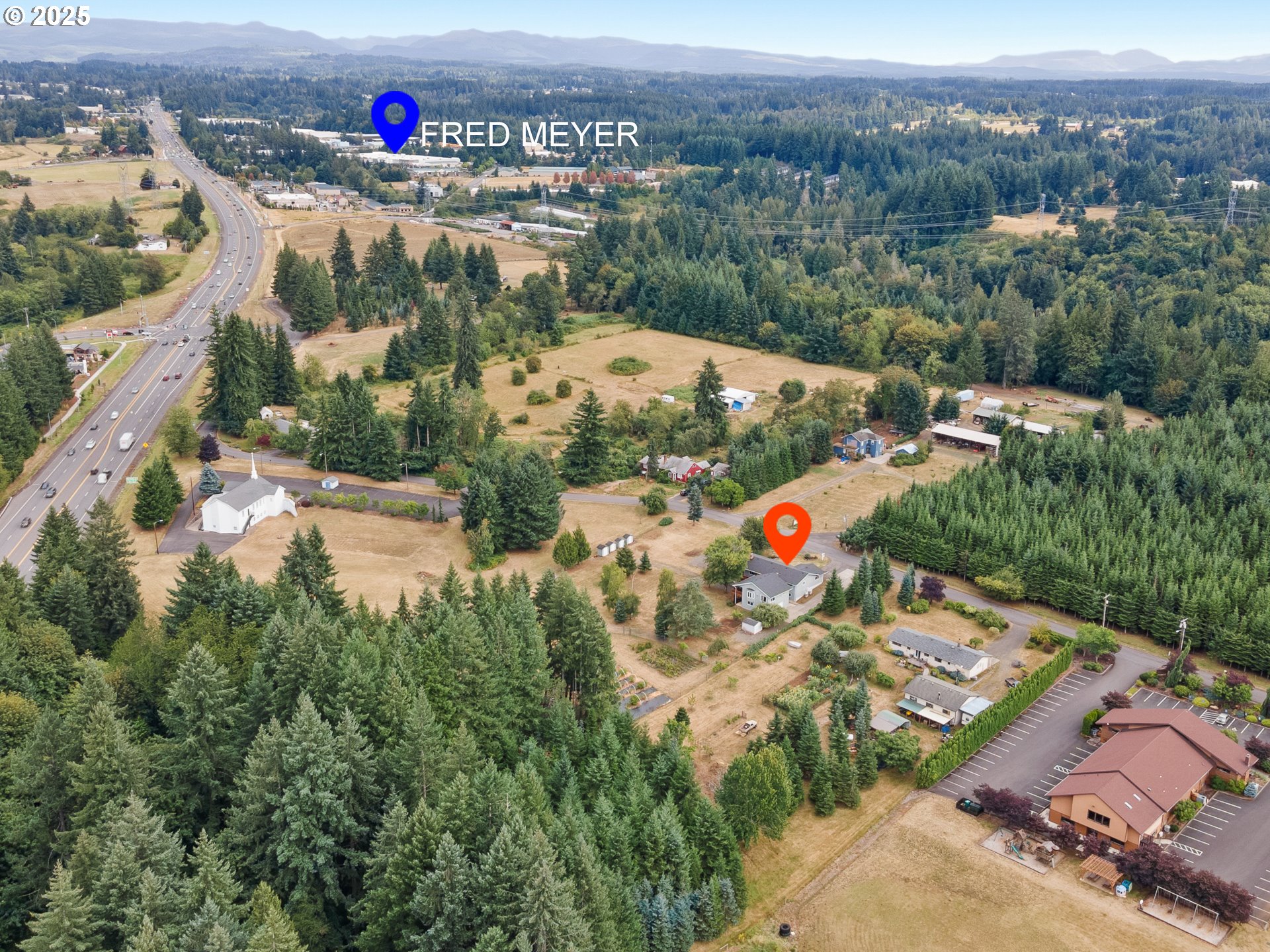 34603 Southeast Jarl Road Boring, OR 97009 - Photo 47 of 48 an aerial view of city and mountain view in back