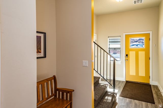 1283 North Gallen Road Santa Clara, UT 84765 - Photo 74 of 103 Entrance foyer featuring wood finished floors and stairs