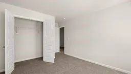 an empty room with closet