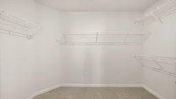 a empty closet with white paint