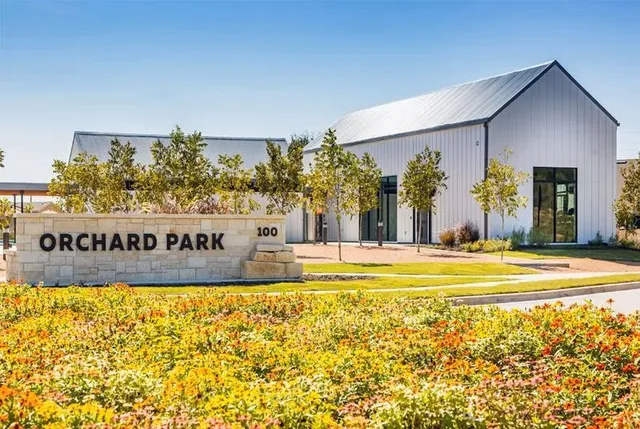 a view of a swimming pool with a building in the background