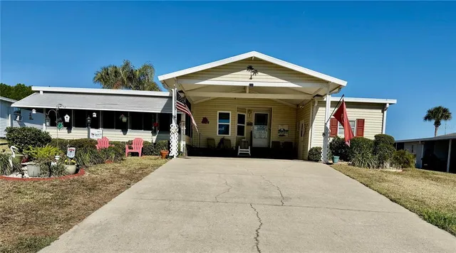 a view of a house with a patio
