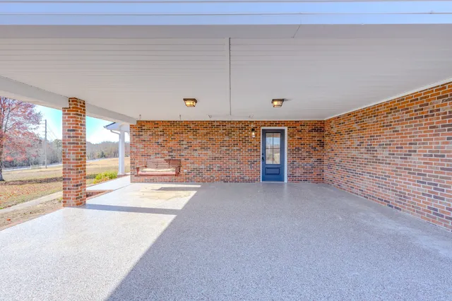 a view of swimming pool from a yard