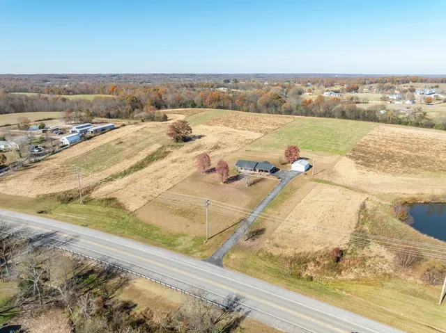 a view of a lake with outdoor space