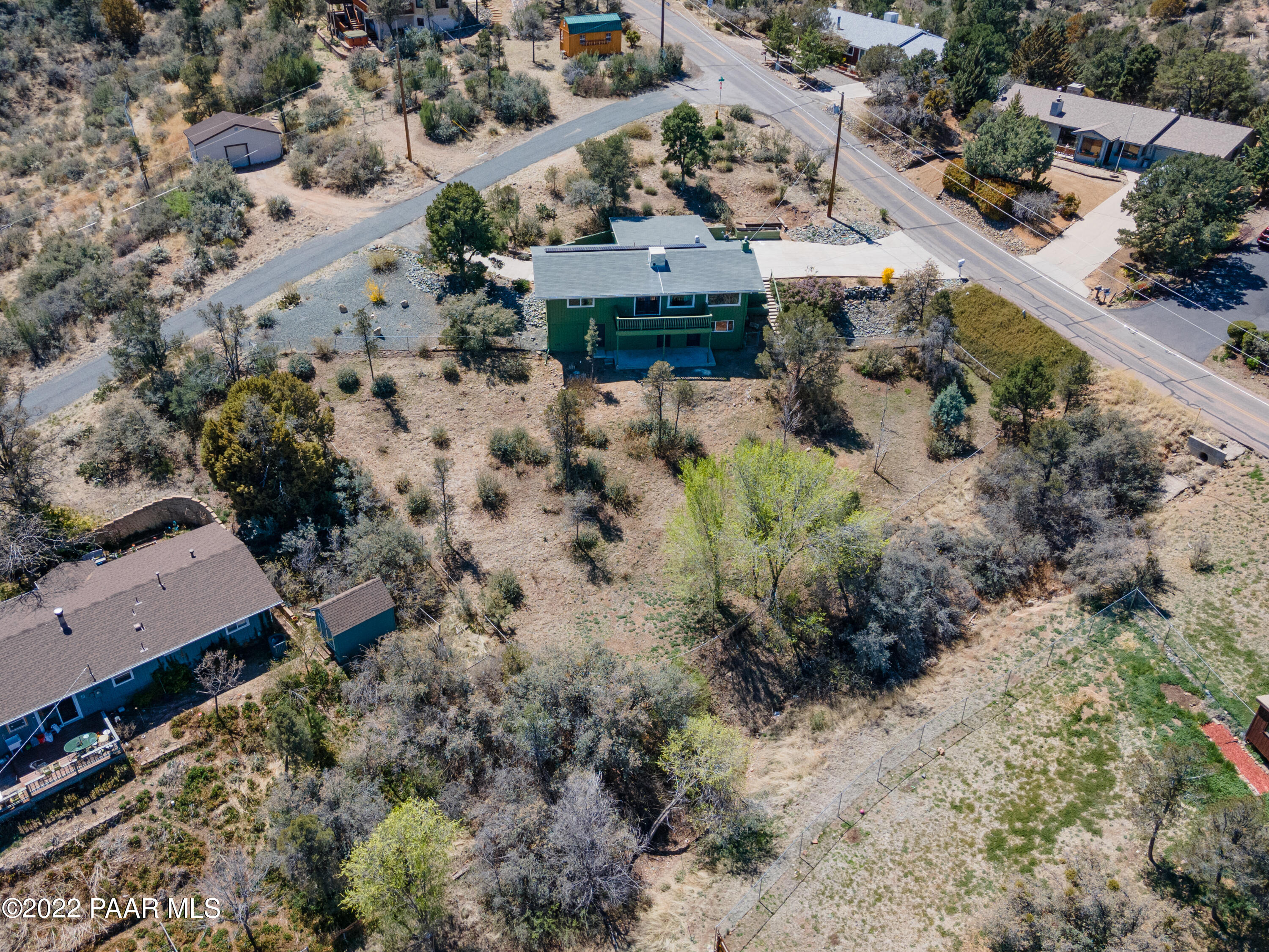 2615 Ridge Road Prescott, AZ 86301 - Photo 2 of 29 an aerial view of a house with a yard