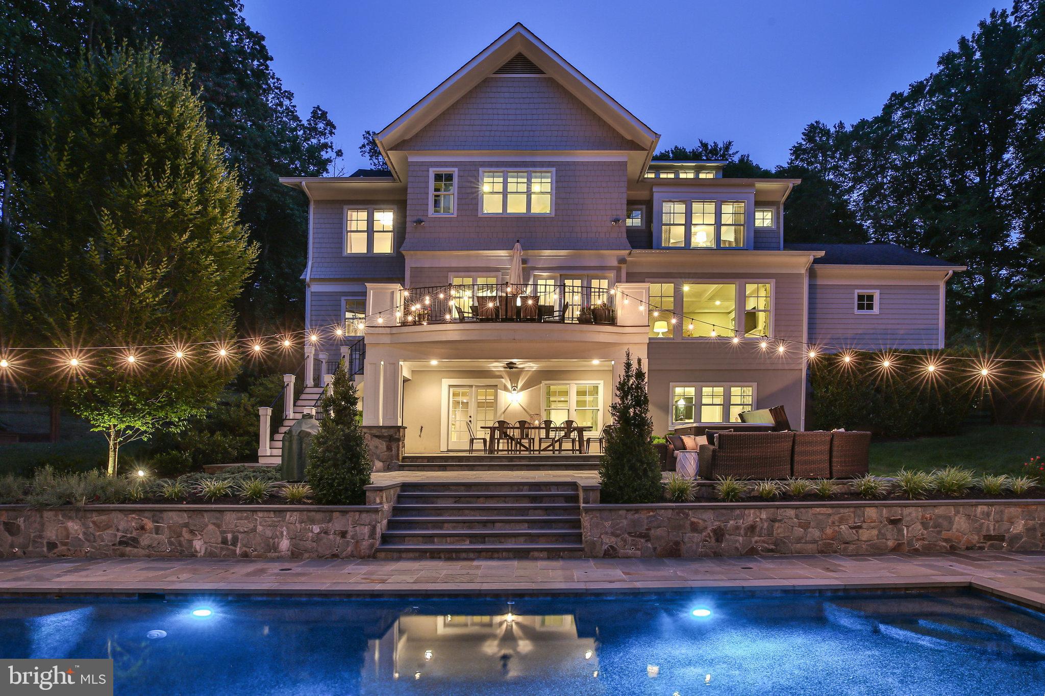 248 Springvale Road Great Falls, VA 22066 - Photo 3 of 84 Rear elevation at night