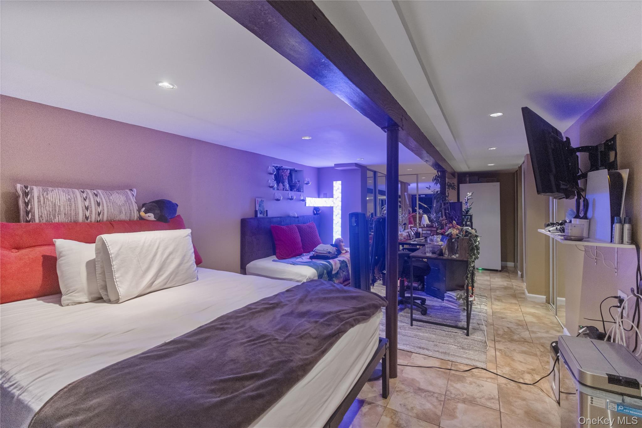 69-24 68th Place Queens, NY 11385 - Photo 18 of 26 a bedroom with a bed and a desk