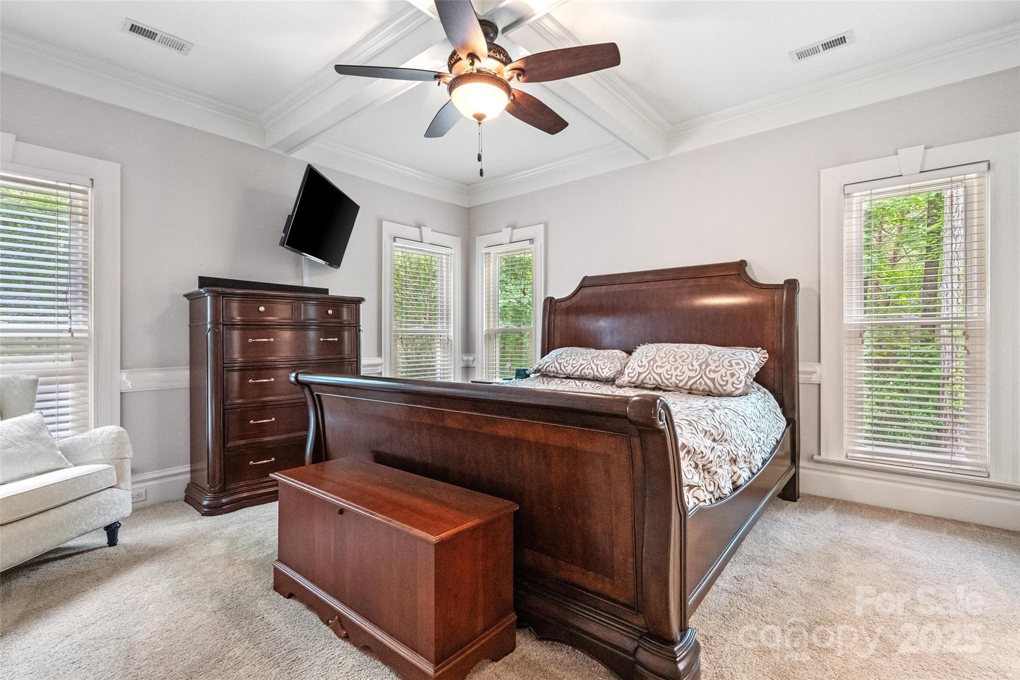 1669 Mary Ellen Drive Fort Mill, SC 29708 - Photo 17 of 48 a bedroom with a bed and a flat screen tv