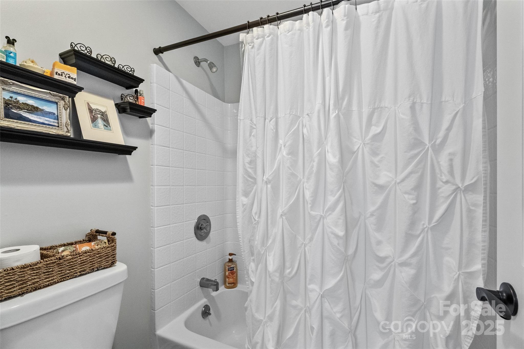 1669 Mary Ellen Drive Fort Mill, SC 29708 - Photo 38 of 48 a bathroom with a sink and a shower curtain