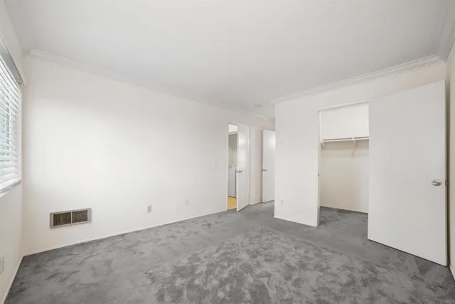 an empty room with an entryway