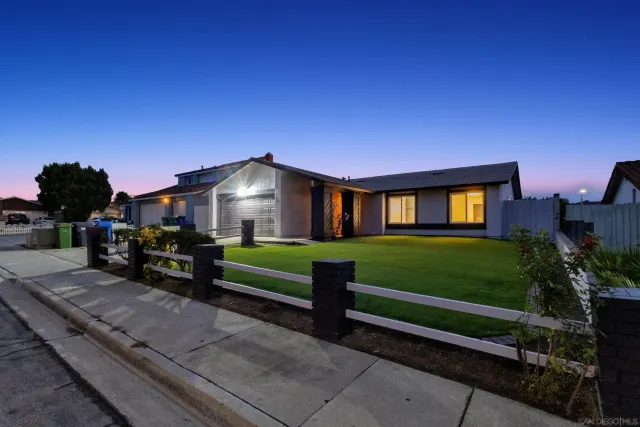 a house view with a garden space