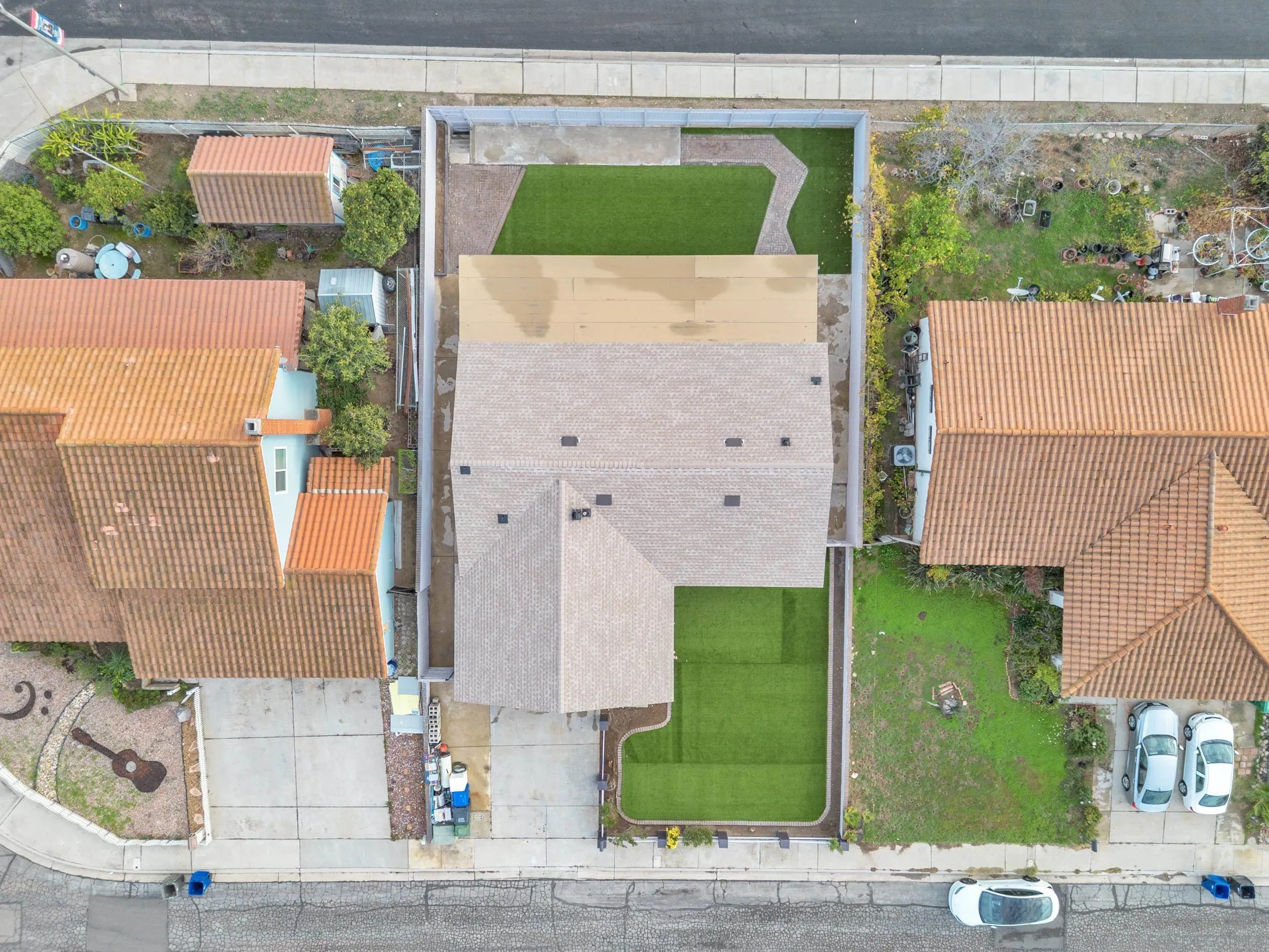 9253 Les Road Santee, CA 92071 - Photo 10 of 35 an aerial view of a house with a garden