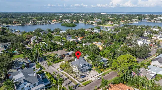 an aerial view of multiple house