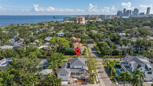 an aerial view of multiple house