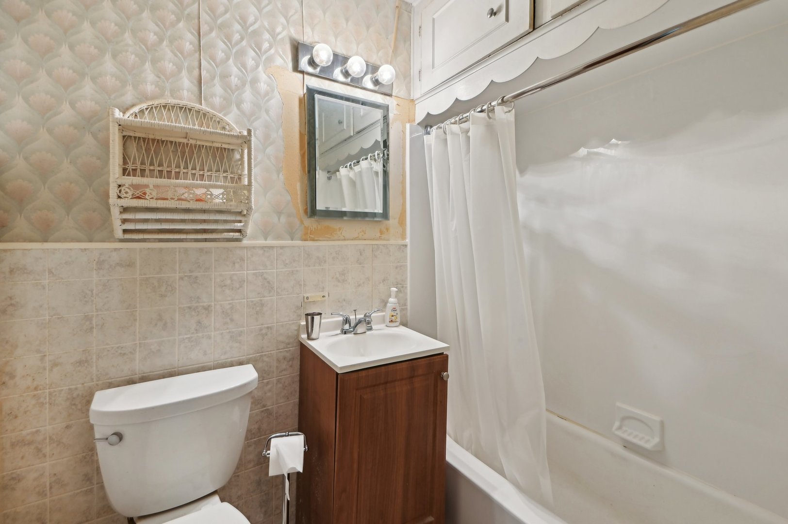 225 Bode Road Hoffman Estates, IL 60169 - Photo 19 of 26 a bathroom with a toilet a sink and bathtub