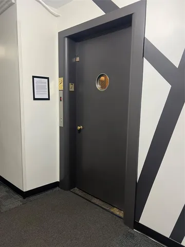 a view of a blue wall