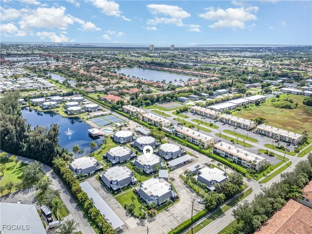 an aerial view of a city