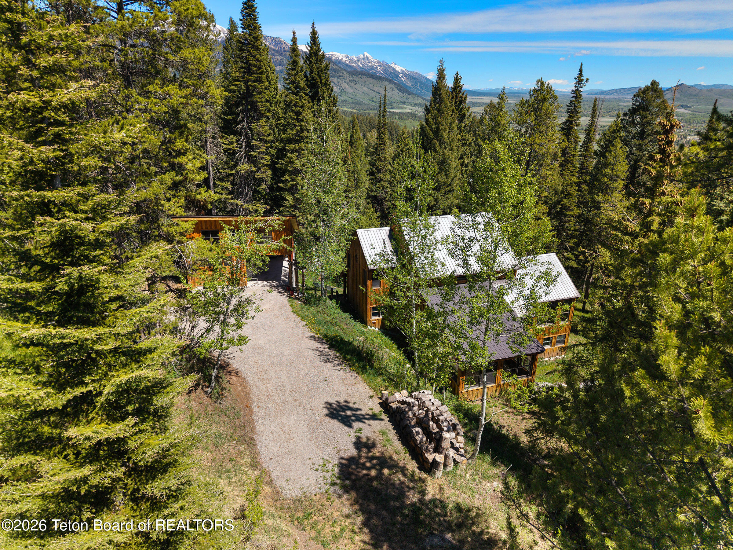 6640 Lupine Trail Wilson, WY 83014 - Photo 35 of 41 Drone Driveway Tetons_email