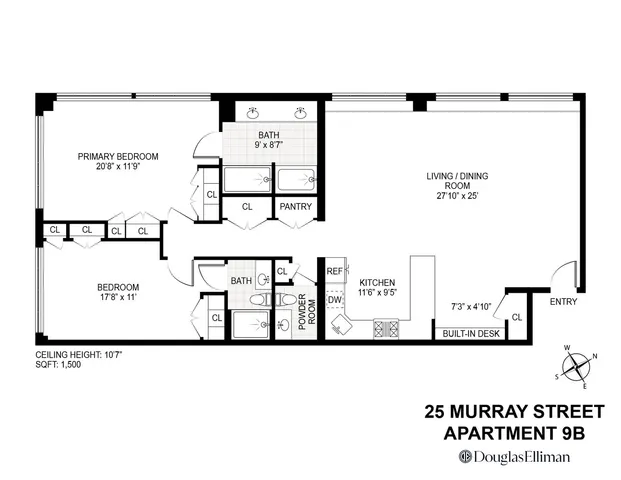 $12,500 | 25 Murray Street, Unit 9B | TriBeCa