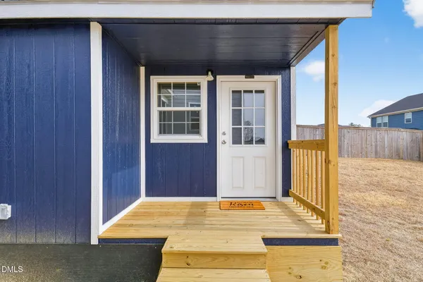 a view of a door of the house