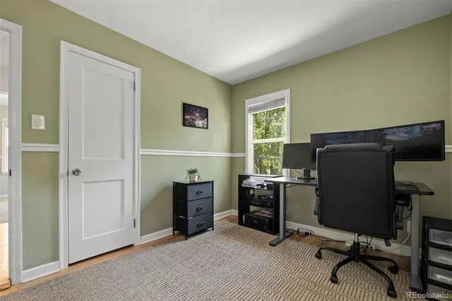 a utility room with cabinets