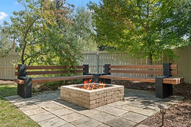 a backyard of a house