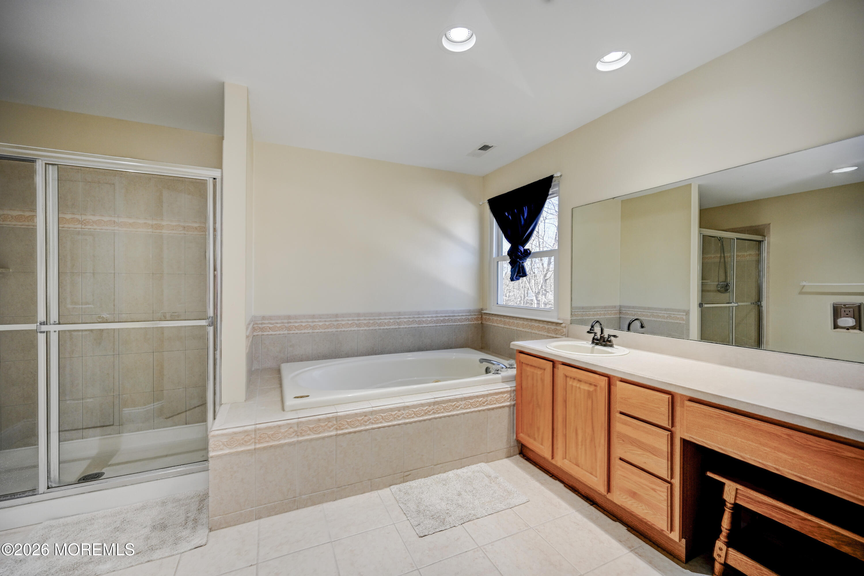 435 Vath Street Jackson, NJ 08527 - Photo 30 of 59 a bathroom with a tub sink shower and mirror