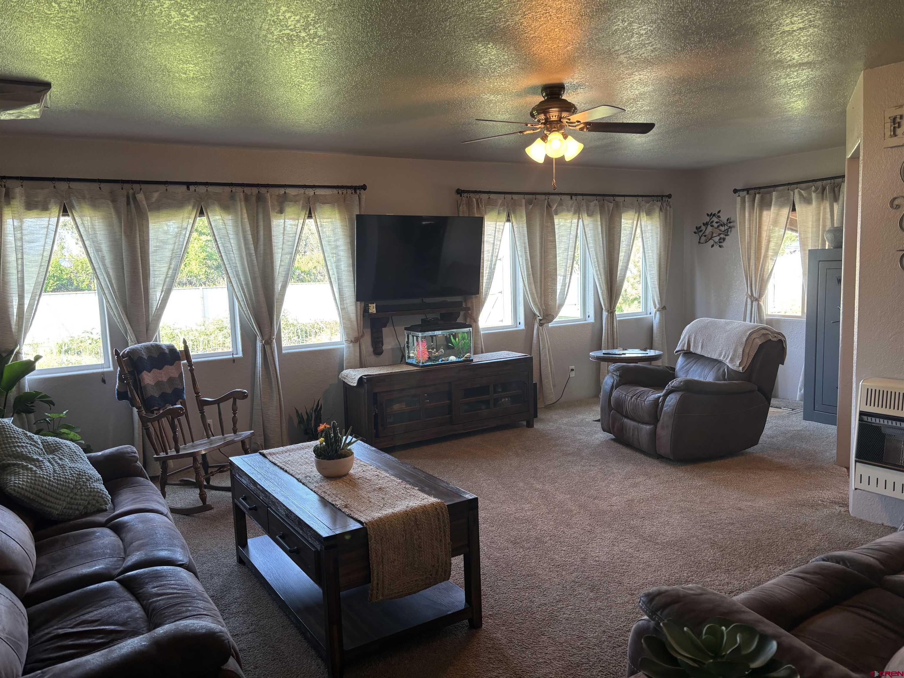 9227 County Rd C Jaroso, CO 81138 - Photo 22 of 28 a living room with furniture and a flat screen tv