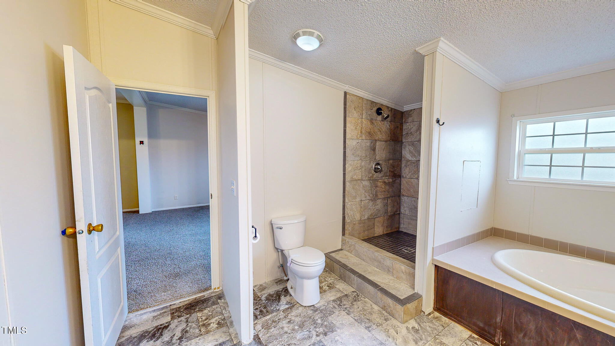 733 Oliver Loop Road Roxboro, NC 27574 - Photo 13 of 28 a bathroom with a tub shower sink vanity and a toilet