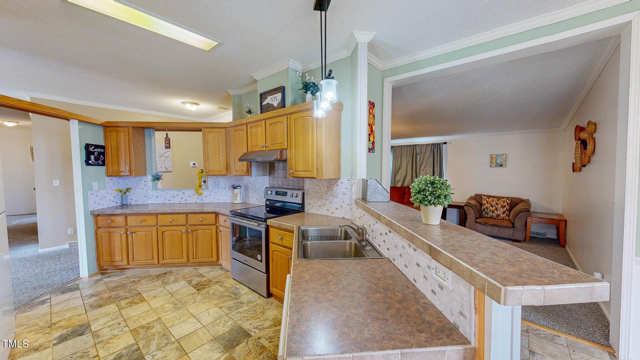 733 Oliver Loop Road Roxboro, NC 27574 - Photo 5 of 28 a large kitchen with kitchen island granite countertop a sink counter space and appliances