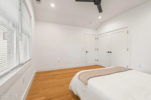 a bathroom with a shower and a toilet