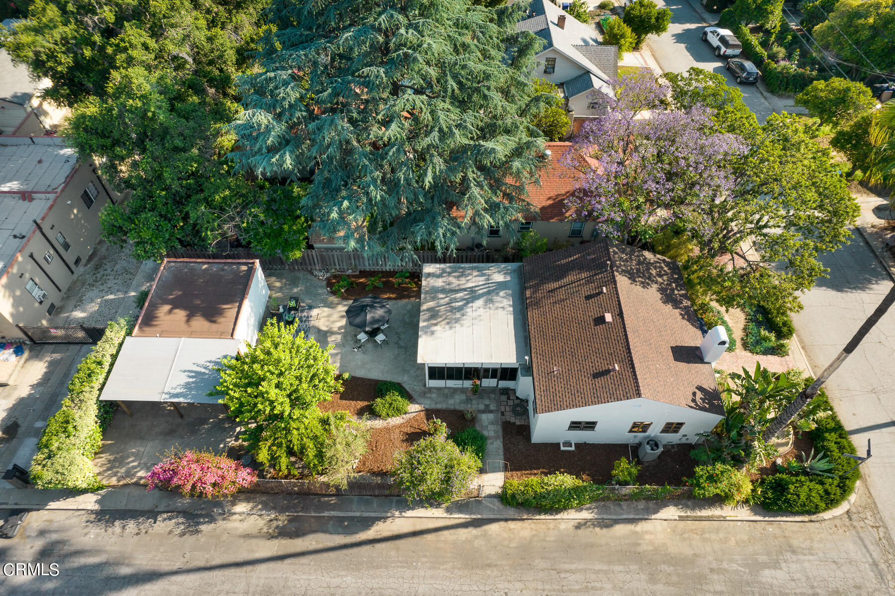 2864 Sterling Place Altadena, CA 91001 - Photo 24 of 28 an aerial view of a house with a yard and garden
