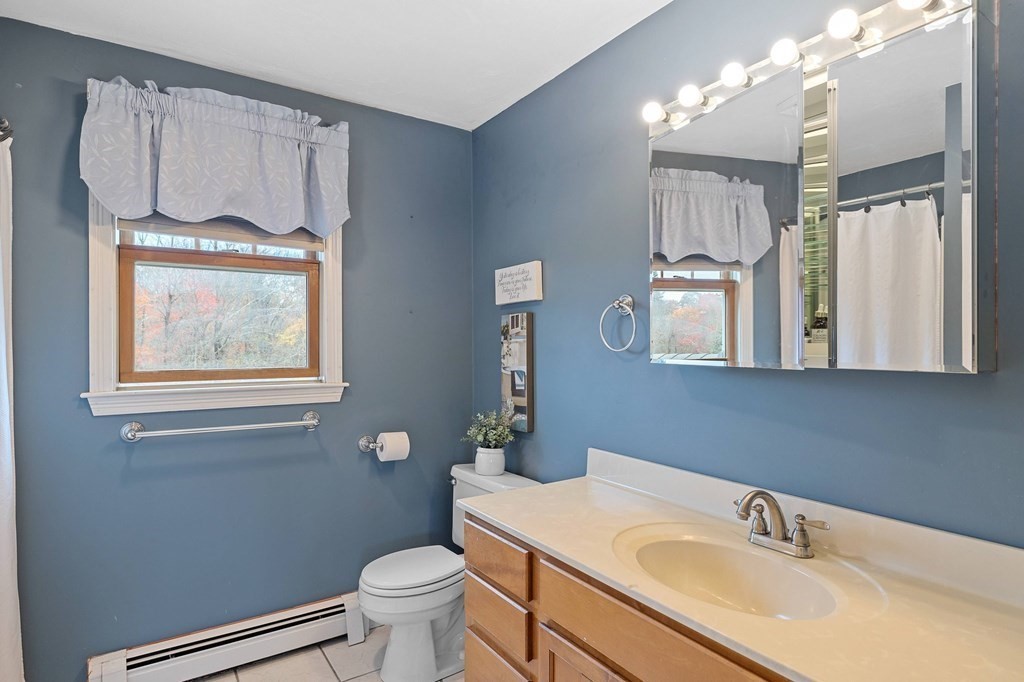 5 Kayla Lane Dudley, MA 01571 - Photo 20 of 32 a bathroom with a sink a toilet and a mirror