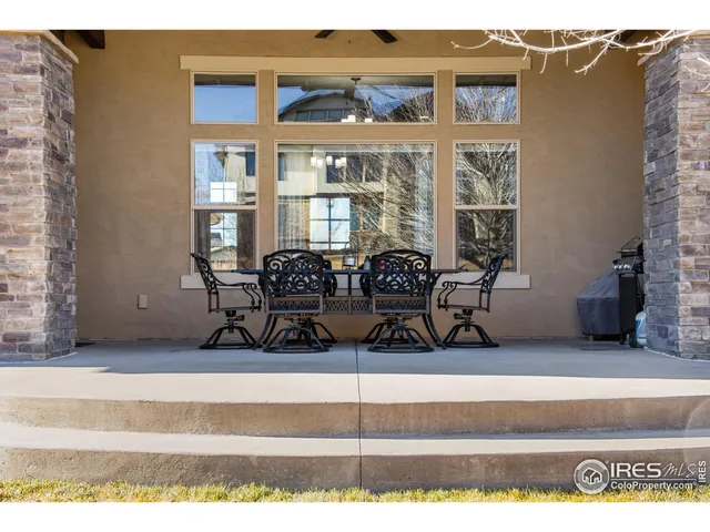 a view of an outdoor seating area