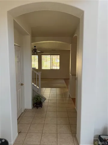 a hallway with a window