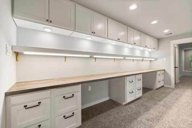 a view of an entryway with a room