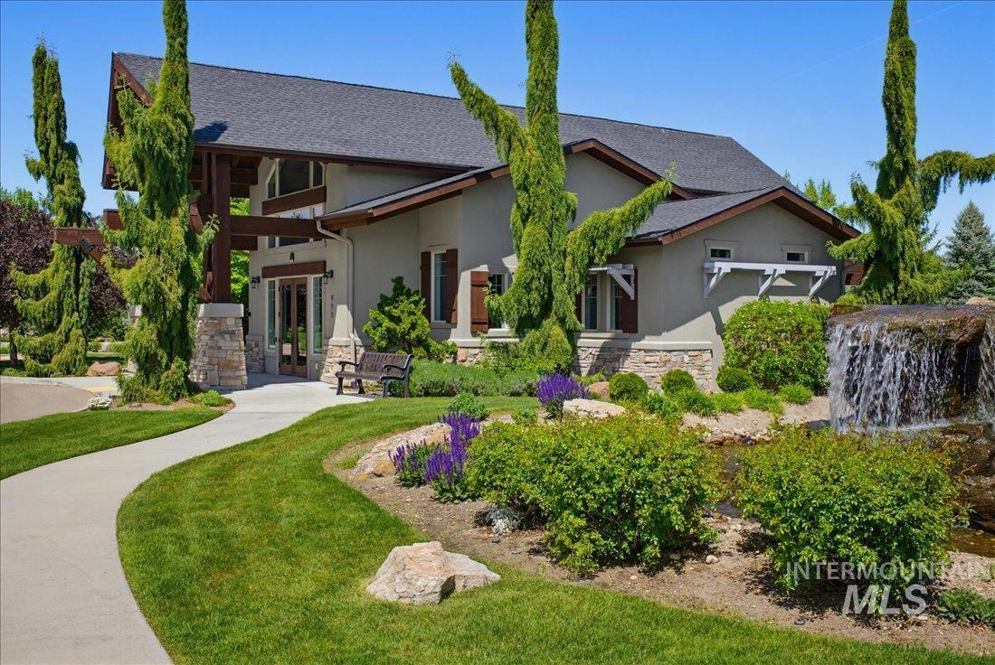 939 South Lake Pointe Way Eagle, ID 83616 - Photo 37 of 50 Expansive exterior with a contemporary design and stone accents