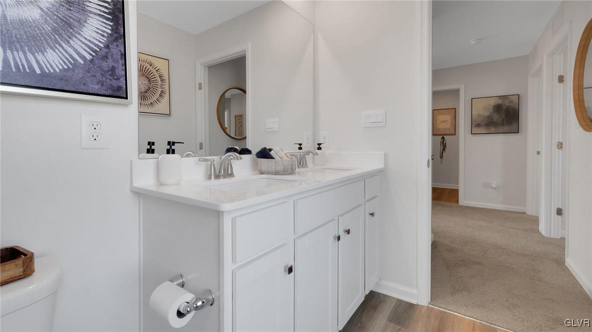 242 Winding Road Easton, PA 18040 - Photo 23 of 27 a bathroom with a sink and a mirror