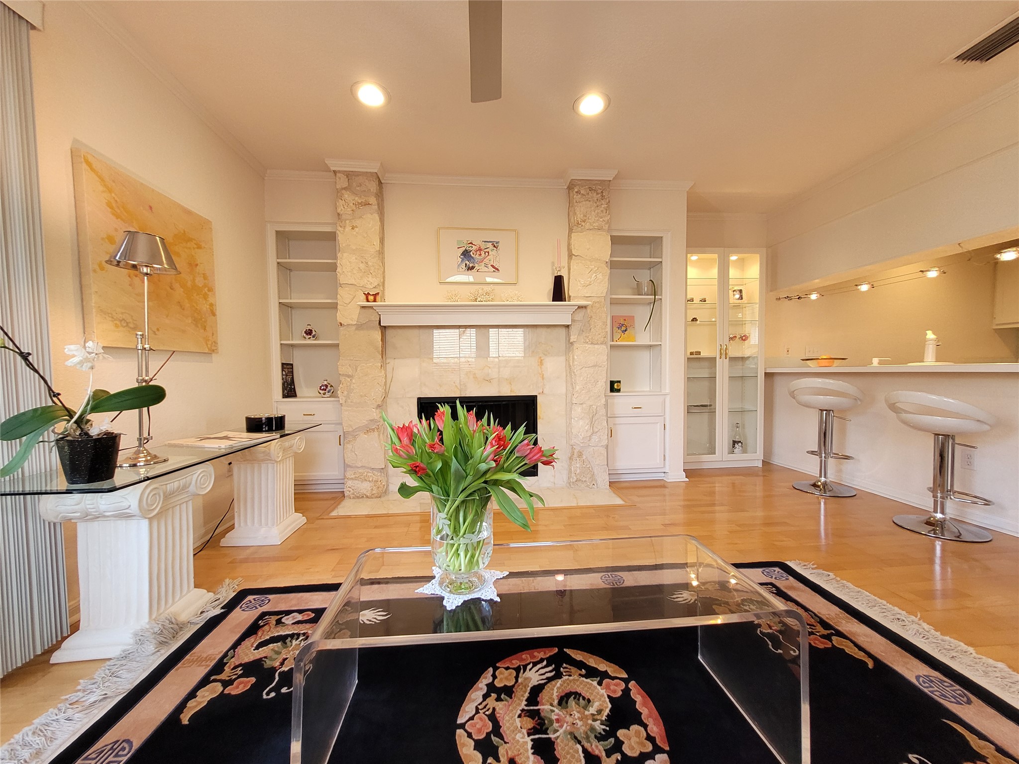 2410 Enfield Road, Unit 7 Austin, TX 78703 - Photo 3 of 19 a kitchen with stainless steel appliances granite countertop a sink stove and refrigerator