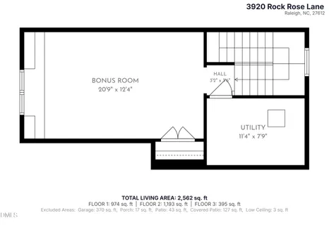 $765,000 | 3920 Rock Rose Lane, Raleigh, NC 27612
