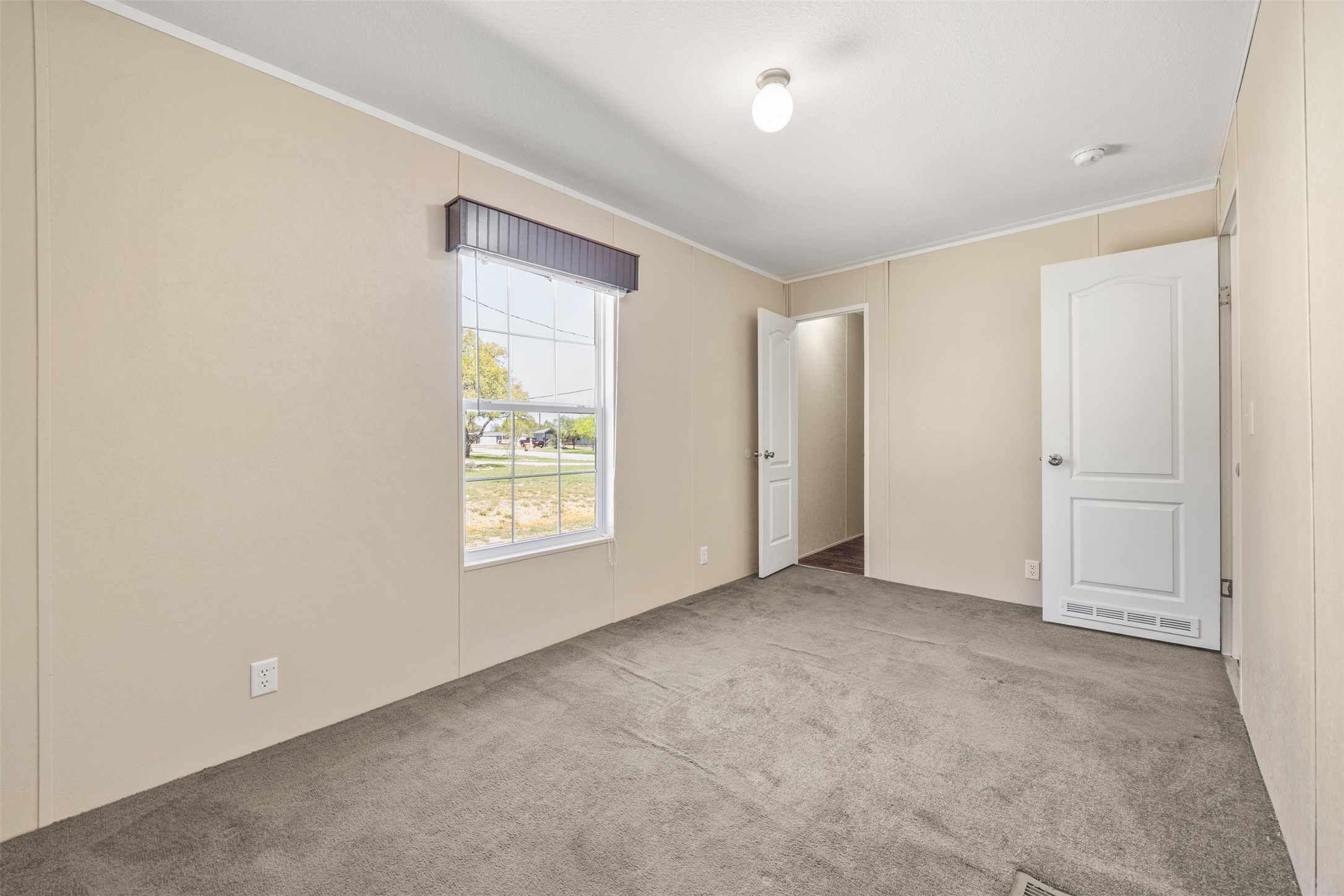 103 Spring View Drive Johnson City, TX 78636 - Photo 16 of 31 Unfurnished bedroom with light carpet and crown molding