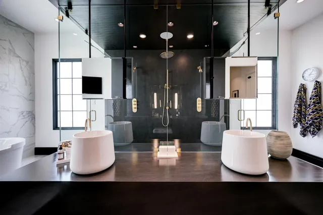 a view of living room and dining room