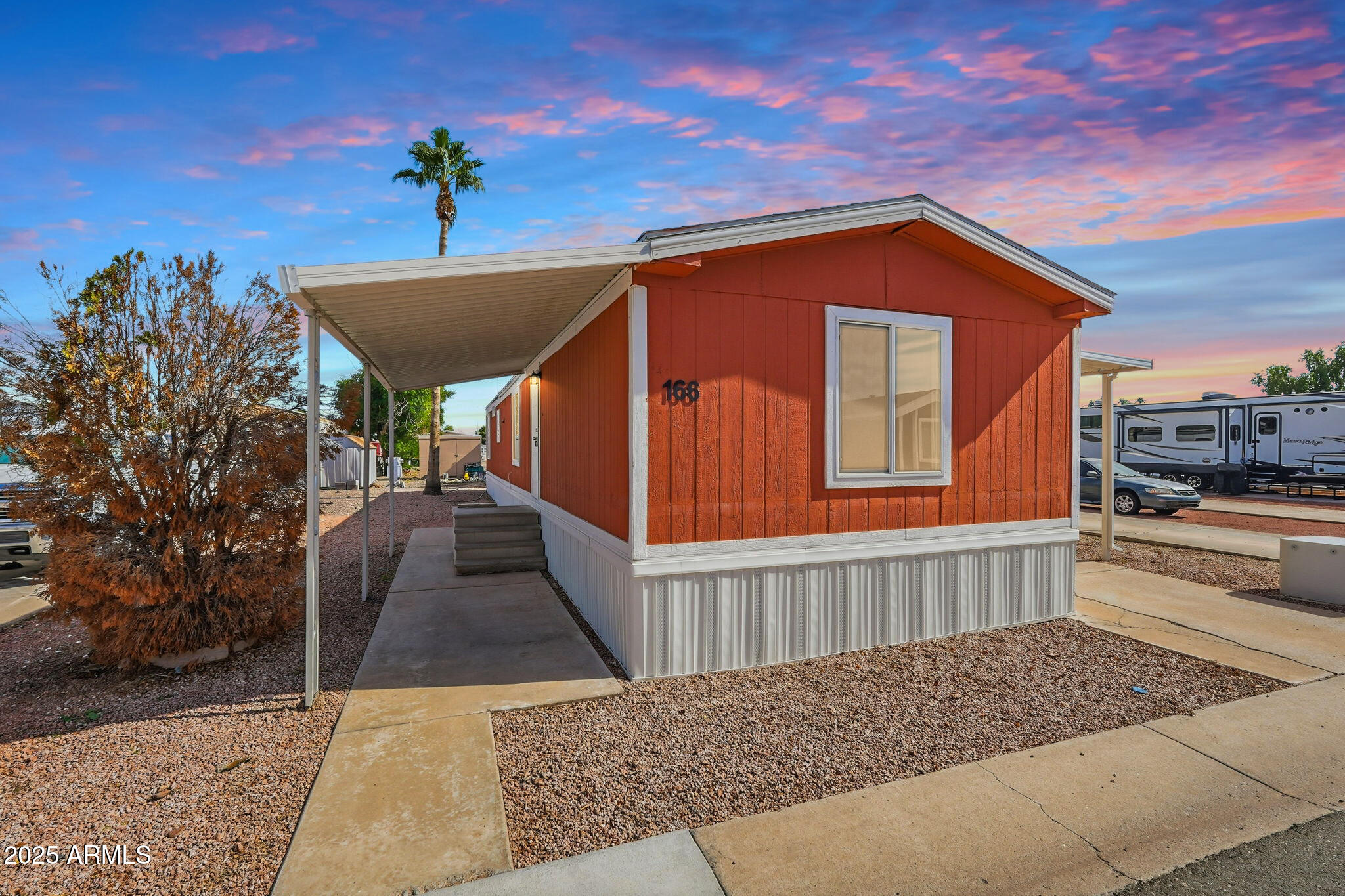 a view of a house with a patio