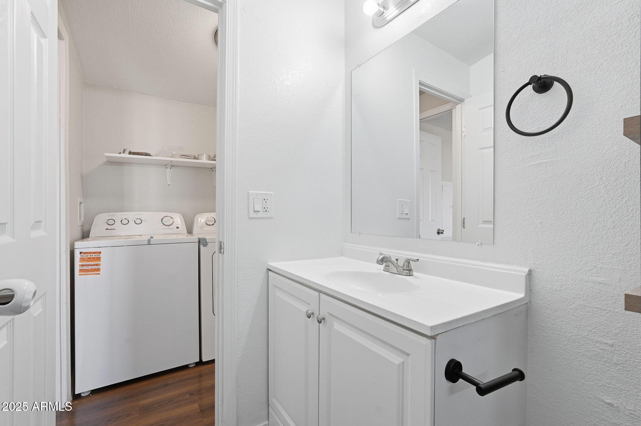 320 East McKellips Road, Unit 166 Mesa, AZ 85201 - Photo 18 of 24 a utility room with sink dryer and washer