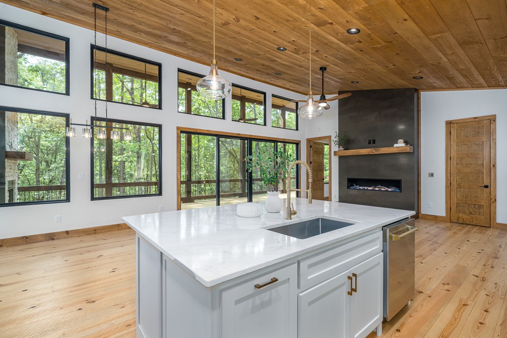 221 Goldmine Road Morganton, GA 30560 - Photo 20 of 51 a kitchen with a sink and large window