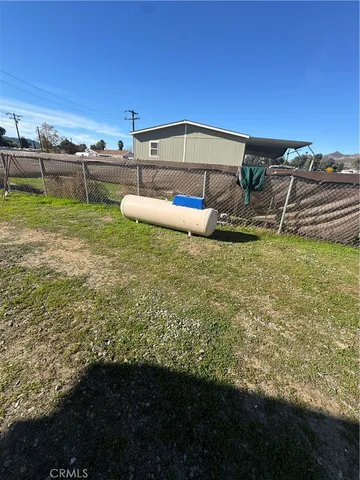 a view of a television with a yard