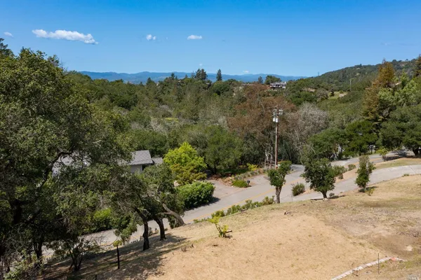 a view of a covered with snow in the background