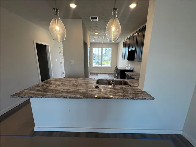 a view of a kitchen counter space