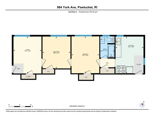 $1,600 | 984 York Avenue, Unit 2L, Pawtucket, RI 02861